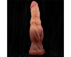 Фаллоимитатор с градиентом и ярким рельефом Platinum Silicone Cock 24,5 см, Ø 6,3 см-foto2