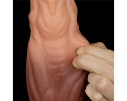 Фаллоимитатор с градиентом и ярким рельефом Platinum Silicone Cock 24,5 см, Ø 6,3 см-foto5
