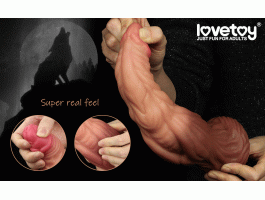 Фаллоимитатор с градиентом и ярким рельефом Platinum Silicone Cock 24,5 см, Ø 6,3 см-foto4