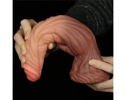 Фаллоимитатор с градиентом и ярким рельефом Platinum Silicone Cock 24,5 см, Ø 6,3 см-foto9