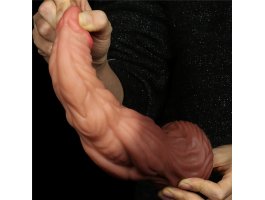 Фаллоимитатор с градиентом и ярким рельефом Platinum Silicone Cock 24,5 см, Ø 6,3 см-foto8