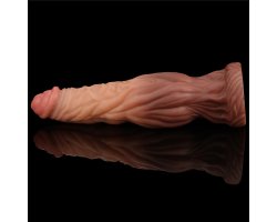 Фаллоимитатор с градиентом и ярким рельефом Platinum Silicone Cock 24,5 см, Ø 6,3 см-foto15