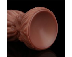 Фаллоимитатор с градиентом и ярким рельефом Platinum Silicone Cock 24,5 см, Ø 6,3 см-foto12