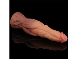 Фаллоимитатор с градиентом и ярким рельефом Platinum Silicone Cock 24,5 см, Ø 6,3 см-foto11