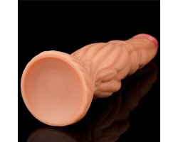 Фаллоимитатор телесного цвета с ярким рельефом Platinum Silicone Cock 24,5 см, Ø 6,3 см-foto3