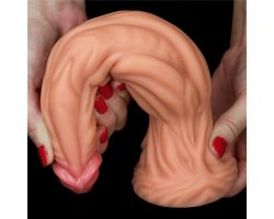 Фаллоимитатор телесного цвета с ярким рельефом Platinum Silicone Cock 24,5 см, Ø 6,3 см-foto6