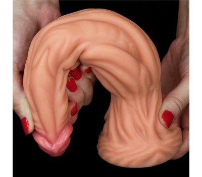 Фаллоимитатор телесного цвета с ярким рельефом Platinum Silicone Cock 24,5 см, Ø 6,3 см Фаллоимитатор телесного цвета с ярким рельефом Platinum Silicone Cock 24,5 см, Ø 6,3 см
