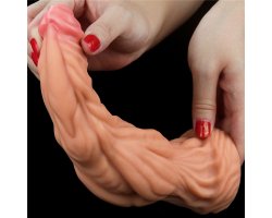 Фаллоимитатор телесного цвета с ярким рельефом Platinum Silicone Cock 24,5 см, Ø 6,3 см-foto7