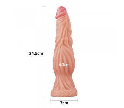 Фаллоимитатор телесного цвета с ярким рельефом Platinum Silicone Cock 24,5 см, Ø 6,3 см Фаллоимитатор телесного цвета с ярким рельефом Platinum Silicone Cock 24,5 см, Ø 6,3 см