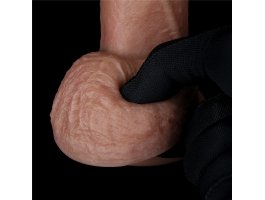 Фаллоимитатор телесного цвета с ярким рельефом Platinum Silicone Cock 18,5 см, Ø 3,7 см-foto3