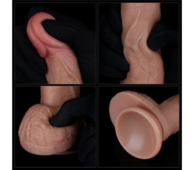 Фаллоимитатор телесного цвета с ярким рельефом Platinum Silicone Cock 18,5 см, Ø 3,7 см Фаллоимитатор телесного цвета с ярким рельефом Platinum Silicone Cock 18,5 см, Ø 3,7 см