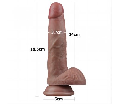 Фаллоимитатор телесного цвета с ярким рельефом Platinum Silicone Cock 18,5 см, Ø 3,7 см Фаллоимитатор телесного цвета с ярким рельефом Platinum Silicone Cock 18,5 см, Ø 3,7 см