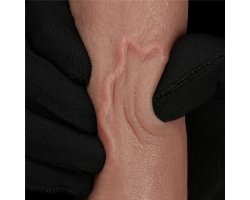 Фаллоимитатор телесного цвета с ярким рельефом Platinum Silicone Cock 20,5 см, Ø 4 см-foto14