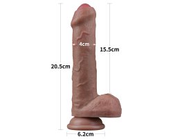 Фаллоимитатор телесного цвета с ярким рельефом Platinum Silicone Cock 20,5 см, Ø 4 см-foto10