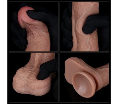 Фаллоимитатор телесного цвета с ярким рельефом Platinum Silicone Cock 21,5 см, Ø 4,2 см Фаллоимитатор телесного цвета с ярким рельефом Platinum Silicone Cock 21,5 см, Ø 4,2 см
