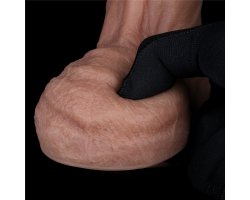 Фаллоимитатор телесного цвета с ярким рельефом Platinum Silicone Cock 22 см, Ø 4,2 см-foto4