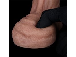 Фаллоимитатор телесного цвета с ярким рельефом Platinum Silicone Cock 22 см, Ø 4,2 см-foto4
