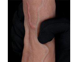 Фаллоимитатор телесного цвета с ярким рельефом Platinum Silicone Cock 22 см, Ø 4,2 см-foto5