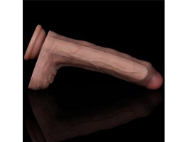 Фаллоимитатор телесного цвета с ярким рельефом Platinum Silicone Cock 22 см, Ø 4,2 см-foto6