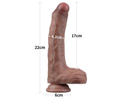 Фаллоимитатор телесного цвета с ярким рельефом Platinum Silicone Cock 22 см, Ø 4,2 см-foto14