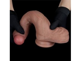 Фаллоимитатор телесного цвета с ярким рельефом Platinum Silicone Cock 22 см, Ø 4,2 см-foto13