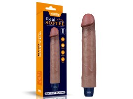 Реалистичный перезаряжаемый вибратор  Real Softee 22,8 см, Ø 4 см