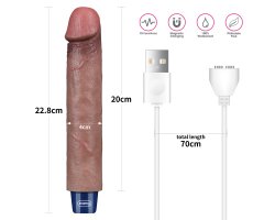 Реалистичный перезаряжаемый вибратор  Real Softee 22,8 см, Ø 4 см-foto13
