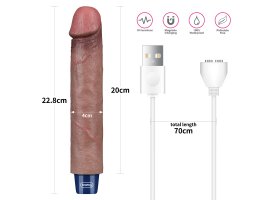 Реалистичный перезаряжаемый вибратор  Real Softee 22,8 см, Ø 4 см-foto13
