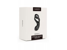 ДЕФЕКТ КОРОБКИ Вибростимулятор промежности Svakom «Benedict» с двойным коьцом, черный, 11,4 см, Ø 5,4 см-foto3
