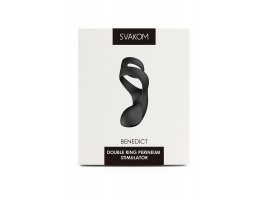 ДЕФЕКТ КОРОБКИ Вибростимулятор промежности Svakom «Benedict» с двойным коьцом, черный, 11,4 см, Ø 5,4 см-foto2