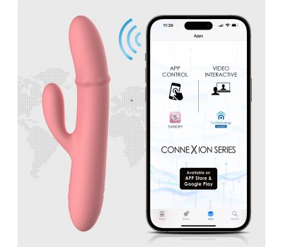 Вибратор с подвижным кольцом из бусин Svakom «Mora Neo» с управлением через смартфон, розовый, 19,5 см, Ø 3,2 см Вибратор с подвижным кольцом из бусин Svakom «Mora Neo» с управлением через смартфон, розовый, 19,5 см, Ø 3,2 см