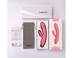 Вибратор Svakom «Avery» с возвратно-поступательными движениями, розовый, 18,6 см, Ø 3,3 см-foto4