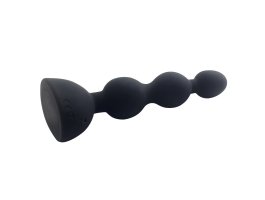 Перезаряжаемая виброёлочка с пультом управления «Anal Beads-s», черная, Ø 2 - 3 см-foto2