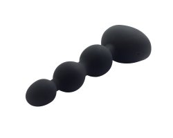Перезаряжаемая виброёлочка с пультом управления «Anal Beads-s», черная, Ø 2 - 3 см-foto3