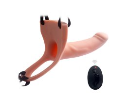 Реалистичный фаллопротез с вибрацией Silicone Curved Dong, 17 см, Ø 4 см-foto7