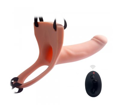 Реалистичный фаллопротез с вибрацией Silicone Curved Dong, 17 см, Ø 4 см Реалистичный фаллопротез с вибрацией Silicone Curved Dong, 17 см, Ø 4 см
