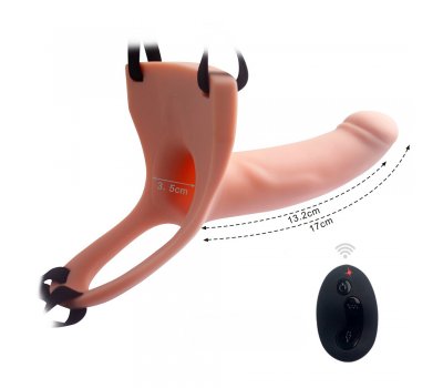 Реалистичный фаллопротез с вибрацией Silicone Curved Dong, 17 см, Ø 4 см Реалистичный фаллопротез с вибрацией Silicone Curved Dong, 17 см, Ø 4 см