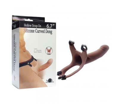 Реалистичный фаллопротез из силикона Silicone Curved Dong, мулат, 17 см, Ø 4 см Реалистичный фаллопротез из силикона Silicone Curved Dong, мулат, 17 см, Ø 4 см