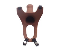 Реалистичный фаллопротез из силикона Silicone Curved Dong, мулат, 17 см, Ø 4 см-foto2