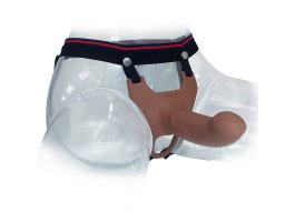 Реалистичный фаллопротез из силикона Silicone Curved Dong, мулат, 17 см, Ø 4 см-foto4