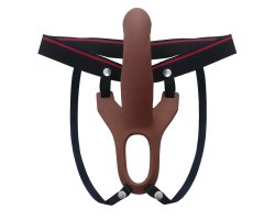 Реалистичный фаллопротез из силикона Silicone Curved Dong, мулат, 17 см, Ø 4 см-foto3