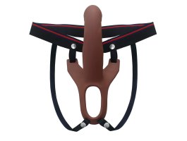 Реалистичный фаллопротез из силикона Silicone Curved Dong, мулат, 17 см, Ø 4 см-foto3