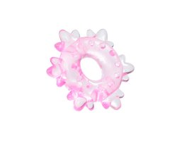 Кольцо эрекционное розового цвета "Heavy Cock Ring- Ice Flower"-foto5