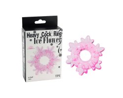 Кольцо эрекционное розового цвета "Heavy Cock Ring- Ice Flower"-foto4