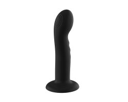 Перезаряжаемый вибратор с пульсацией "Duo-pulse rippled vibrator", черный, 17,2 см, Ø 4 см-foto2