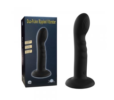 Перезаряжаемый вибратор с пульсацией "Duo-pulse rippled vibrator", черный, 17,2 см, Ø 4 см Перезаряжаемый вибратор с пульсацией "Duo-pulse rippled vibrator", черный, 17,2 см, Ø 4 см