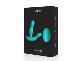 НЕКОМПЛЕКТ Анальный вибростимулятор WINYI «RICHARD» с дистанционным управлением, бирюзовый-foto4