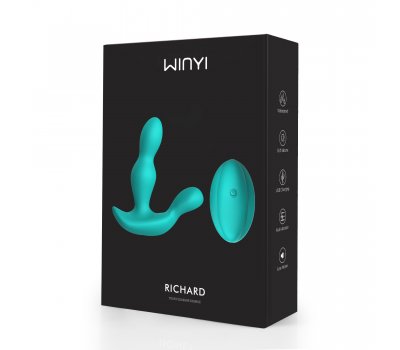НЕКОМПЛЕКТ Анальный вибростимулятор WINYI «RICHARD» с дистанционным управлением, бирюзовый НЕКОМПЛЕКТ Анальный вибростимулятор WINYI «RICHARD» с дистанционным управлением, бирюзовый