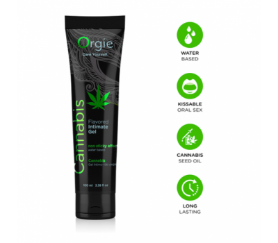 Интимный гель с ароматом каннабиса Orgie Lube Tube Cannabis, 100 мл Интимный гель с ароматом каннабиса Orgie Lube Tube Cannabis, 100 мл