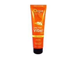 Лубрикант с эффектом вибрации Orgie Lube Tube Vibe Medium Pina Colada, 100 мл Лубрикант с эффектом вибрации Orgie Lube Tube Vibe Medium Pina Colada, 100 мл
